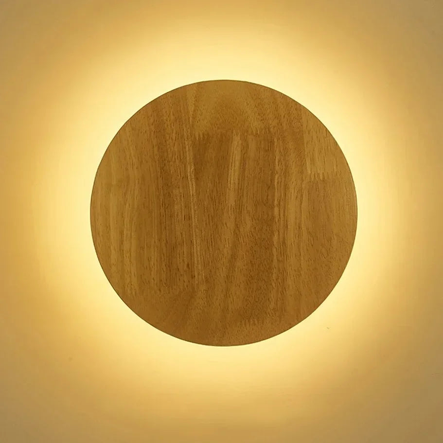 lampe murale bois led moderne minimaliste éclairage quotidien chambre cuisine salon entrée étude(toucher)