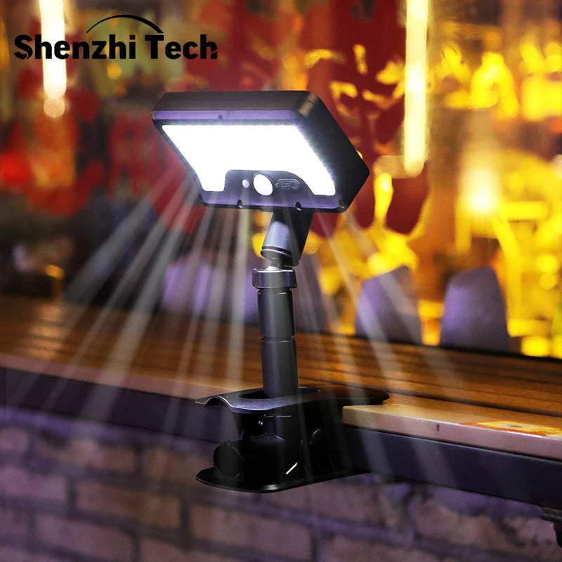 lumière solaire led capteur mouvement clipser ip65 étanche noir moderne campingextérieur