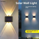lampe murale solaire noire moderne panneau solaire blanc led extérieure jardin paysage