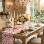 table table rose fraises moderne translucent mariage restaurant decoration intérieure