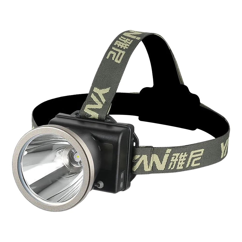 lampe frontale rechargeable led noire argentée ipx4 5200mah type modernisée adjustable
