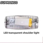 lampe sécurité led rouge bleue clips métalliques stroboscopique clignotante transparente moderne