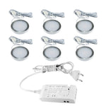 lampe led armoire cuisine éclairage sous meuble intérieur blanc autocollant adaptateur secteur