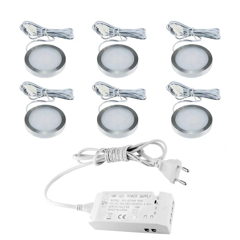 lampe led armoire cuisine éclairage sous meuble intérieur blanc autocollant adaptateur secteur