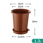 pots fleurs orchidée double couche aeration moderne boucle rotative blancintérieur trous base