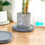 support plante moderne plateau antidérapant blanc gris robusteintérieur roue stable transporte plantes facilement