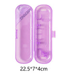 étui rangement brosse dents électrique blanc violet moderne portable pratique