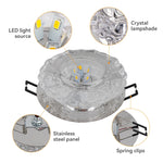 Plafonnier LED Cristal Modern Surface Monté Cuisine Salle Bain Élégant