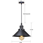 lampe suspendue industrielle conique noire dorée éclairage salon chambre éclairage intérieur E27 adaptable