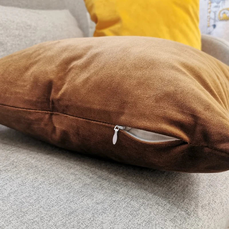 housse coussin velours marron moderne simple sofa lit chaise voiture