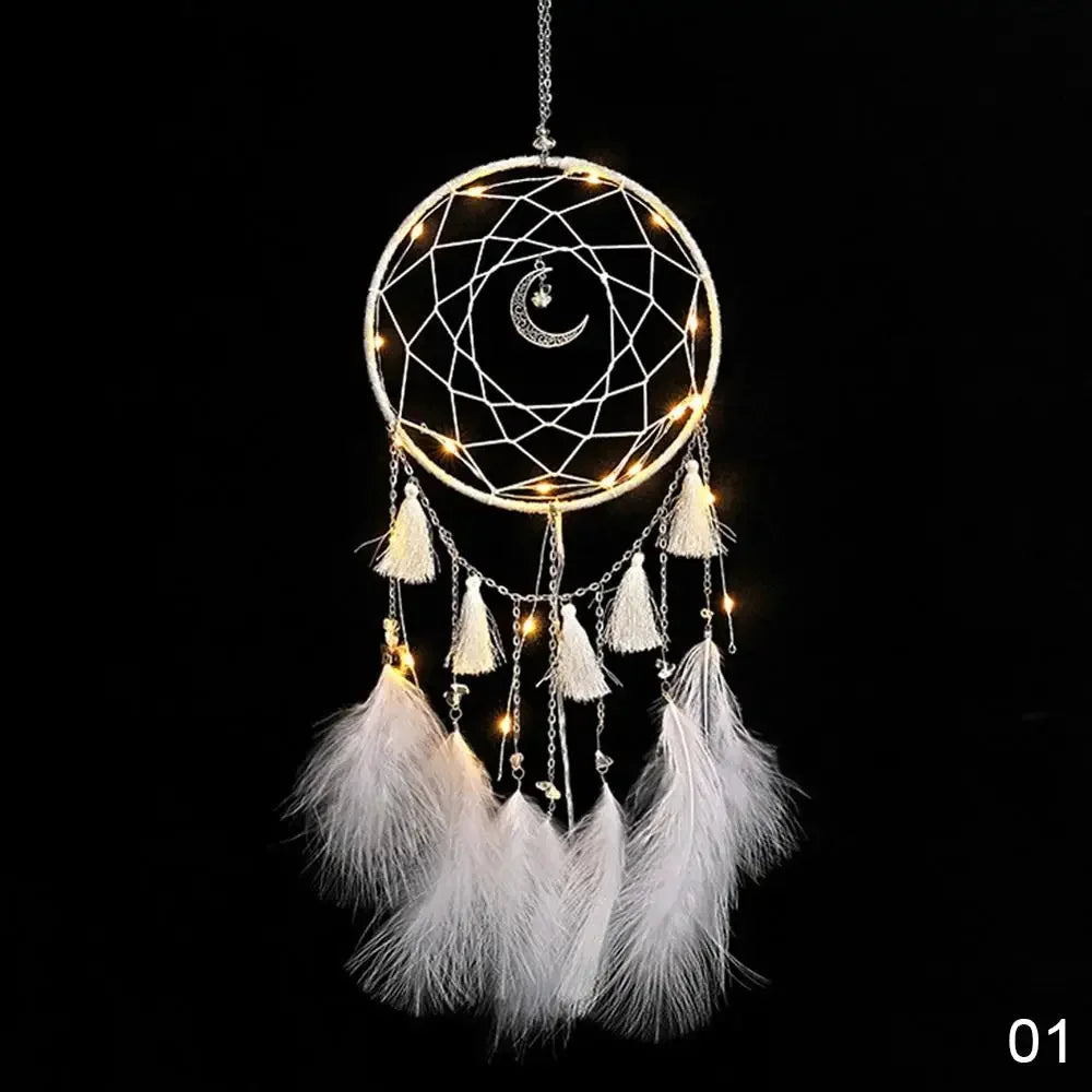 attrape rêves boho plumes tassel chain couleur bleue rose verte