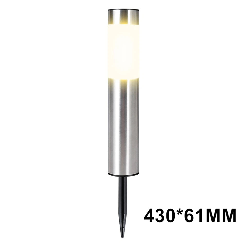 lumière solaire led moderne jardin extérieur blanc argent adhésif ip55 inoxydable