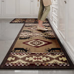 tapis cuisine moderne gris noir blanc rayures horizontales antidérapant lavable sol maison
