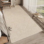 tapis salon moderne beige clair motif rayures diagonales antidérapant intérieur maison décoratif doux polyester