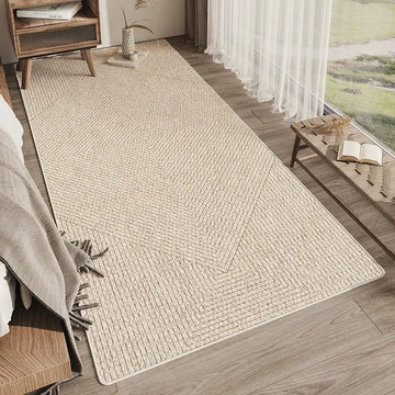 tapis salon moderne beige clair motif rayures diagonales antidérapant intérieur maison décoratif doux polyester