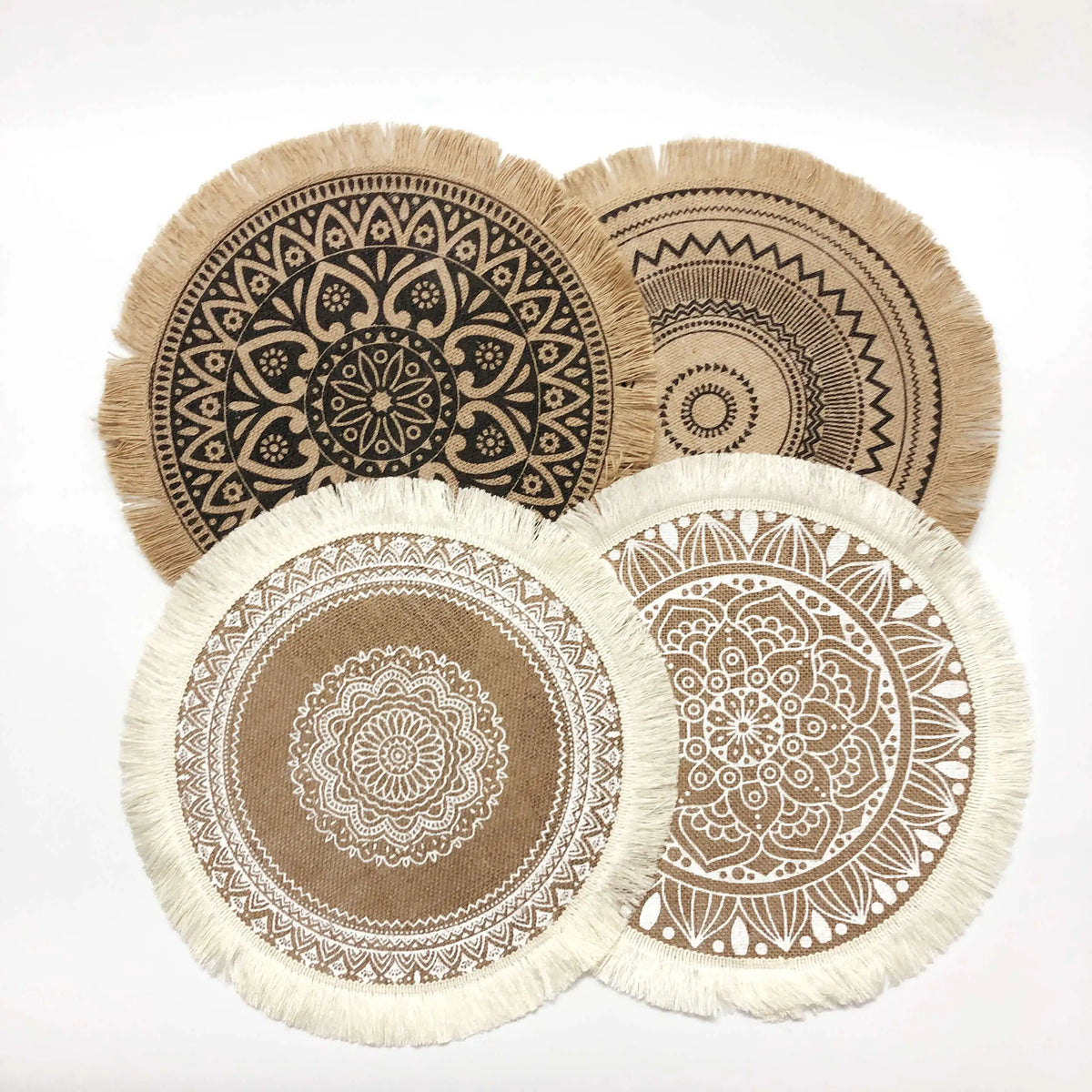 Set de table jute pompons décoration table
