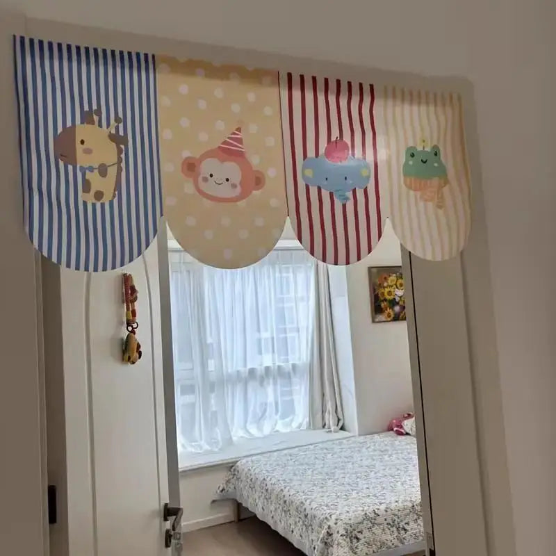 rideau tubulaire décoration animaux mignons classique pois cute cat horizontal holiday bienvenue maison machine