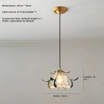 suspension lumineuse led transparente fleurs stylisées moderne vintage chambre restaurant