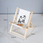 chaise pliante miniature accessoires poupée couleurs vives motifs citrons fraises moderne rayures horizontales