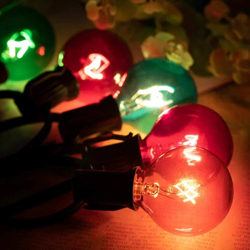 guirlande lumineuse solaire globes RGB décoration extérieure panneau solaire multiples environnements festive