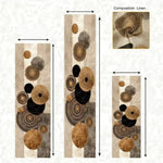 table cuisine moderne lin motifs abstraits beige marron rustique contemporain fermier