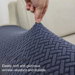 couvre main bleu marine tissé motifs géométriques moderne fixations washable chaise canapé protection meuble