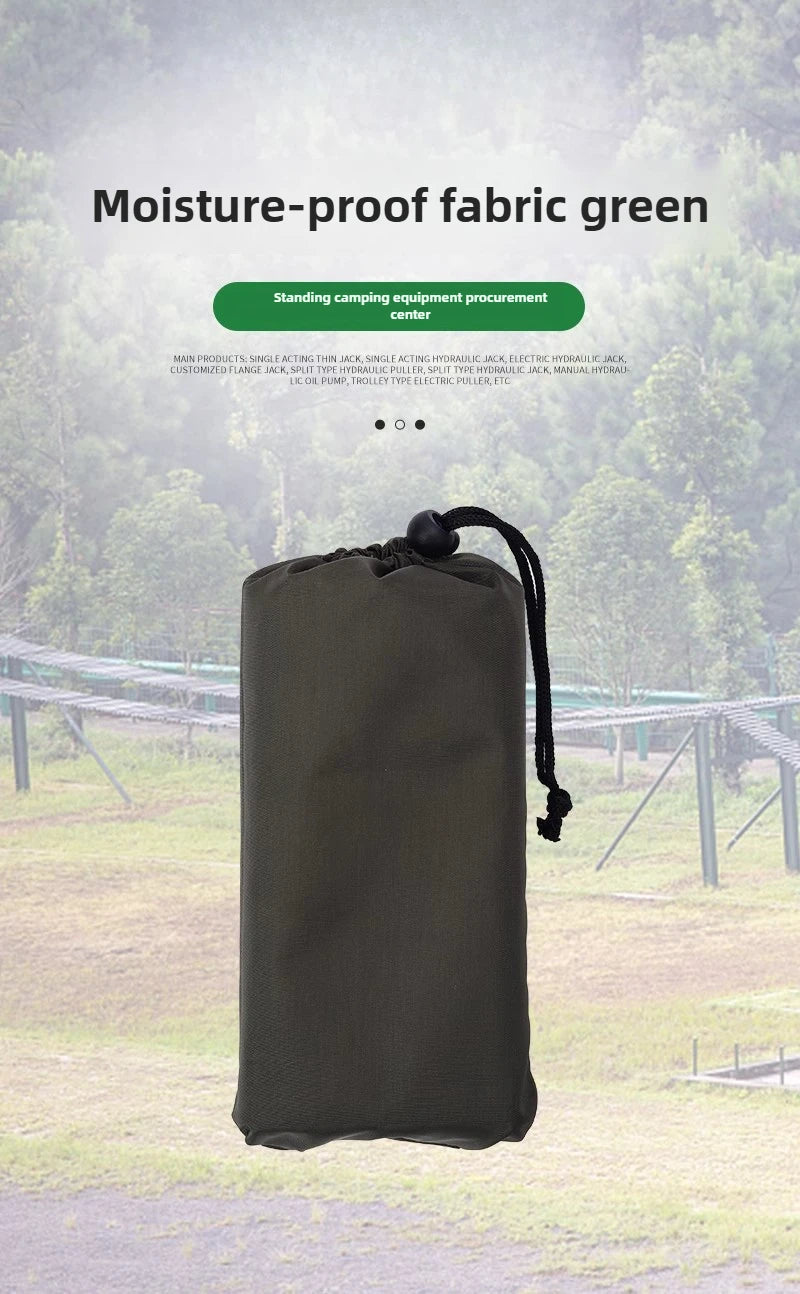 tapis sol oxford camouflage feuilles branches vert olive marron clair noir pratique résistant camping
