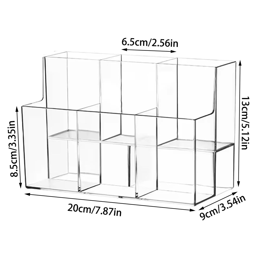 boîte rangement transparente moderne acrylique réutilisable compartiments accessoires papeterie maquillage thé minimalistestyle