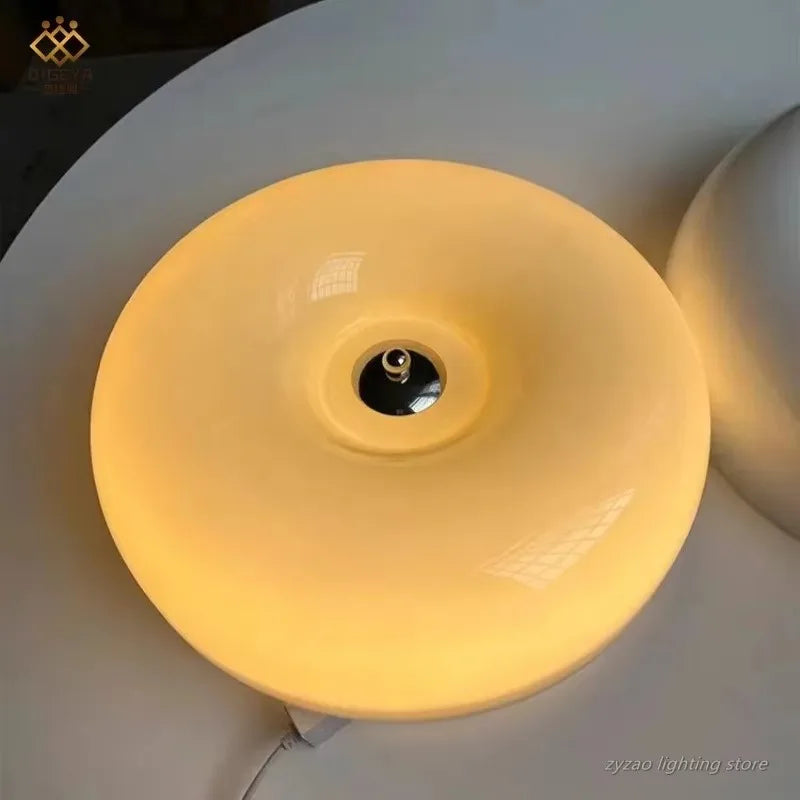 lampe moderne blanc beige verre fer facile éclairage quotidien télécommande led 32cm 40cm 46cm
