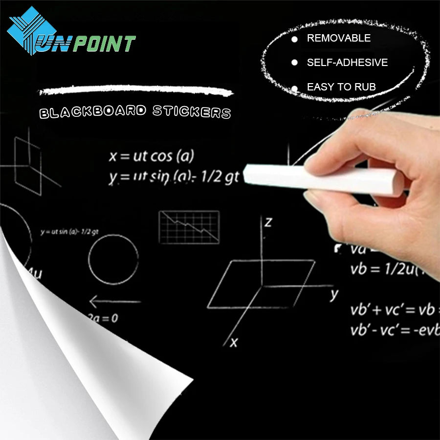 sticker tableau noir auto adhésif moderne pratique crayon imperméable eprouve feu absorption son thermique