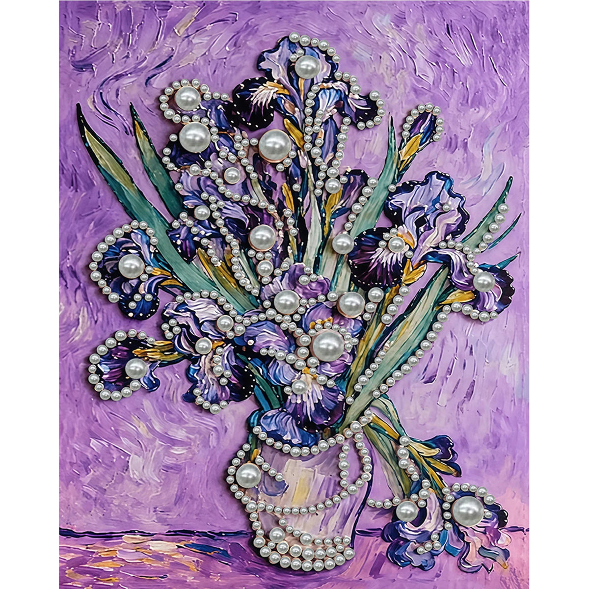 tableau decoratif art contemporain floral animalier abstrait diy resine opaque 35x45cm