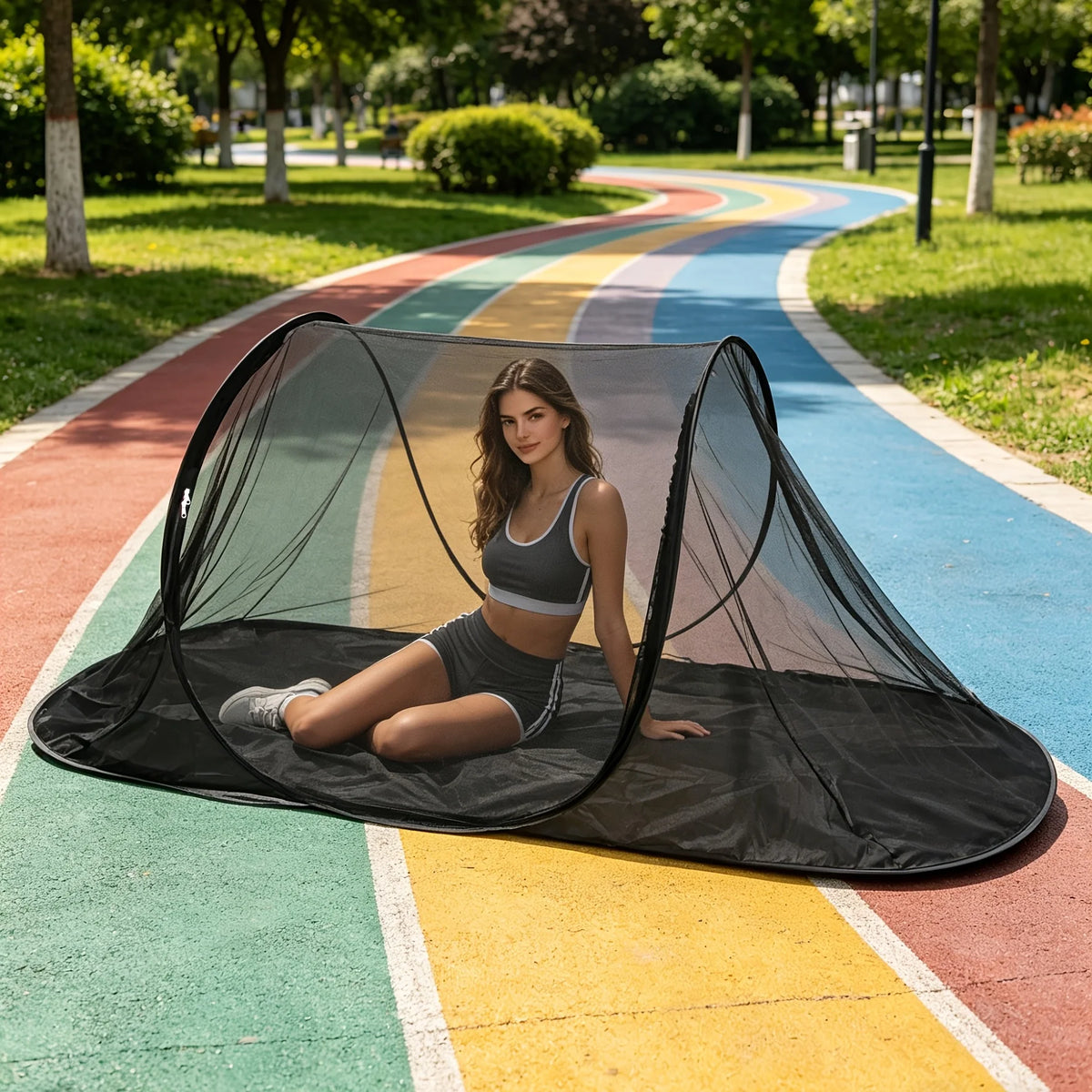 filet anti moustiques noir orange vert bleu moderne anti insectes campingextérieur