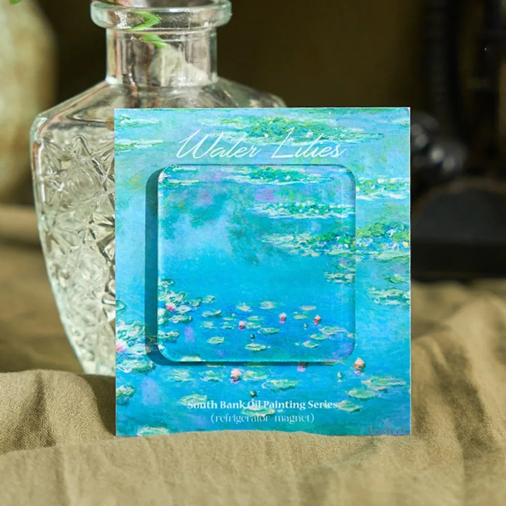 coasters peinture célèbres nuit étoilée aimants art déco maison bleu blanc vert