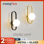 appliques murales modernes verre métal chambre coucher éclairage led minimaliste