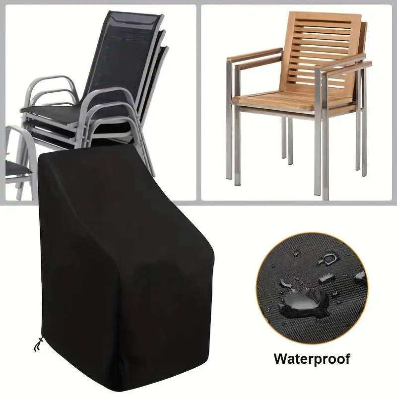 housse protection chaise extérieure polyester noir moderne élégante fermeture glissière uv résistante imperméable ventiléeextérieur
