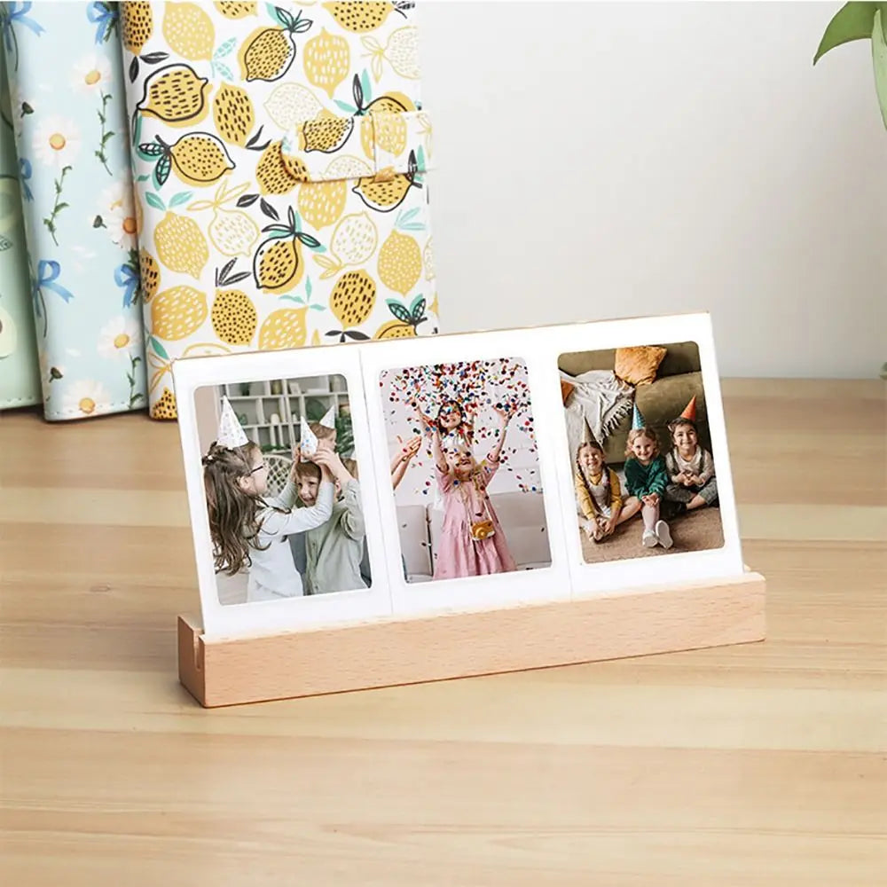 Détail du cadre photo acrylique avec éclairage LED intégré
