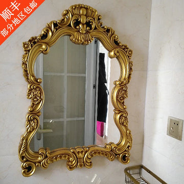 miroir baroque or blanc fixations murales décoration classique chambre salle bains ornements sculptés