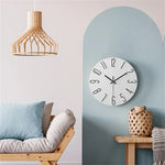 horloge murale moderne bois beige aiguille quartz circulaire opaque étude salon chambre