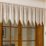 rideau semi transparent polyester imprimé floral tassel beige classiqueintérieur decoration