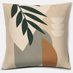 taies d'oreiller décoratives moderne botanique motifs géométriques feuilles vertes couleurs vives bohème intérieur décoration