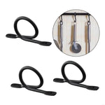 anneaux suspension noirs modernes matériau métal 12 vis