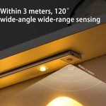 lampe led rechargeable blanc noir moderne interrupteur mouvement clips 3modes luminosité adjustable chambre armoire