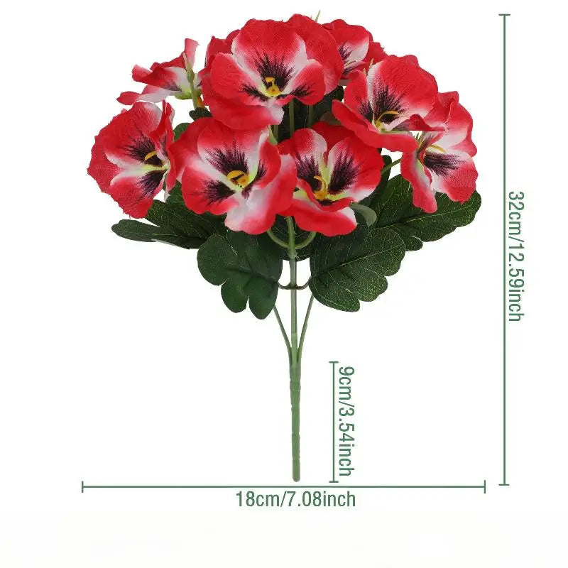 bouquets artificiels fleurs simples classiques rouge blanc rose jaune violetintérieur décoration maison fête