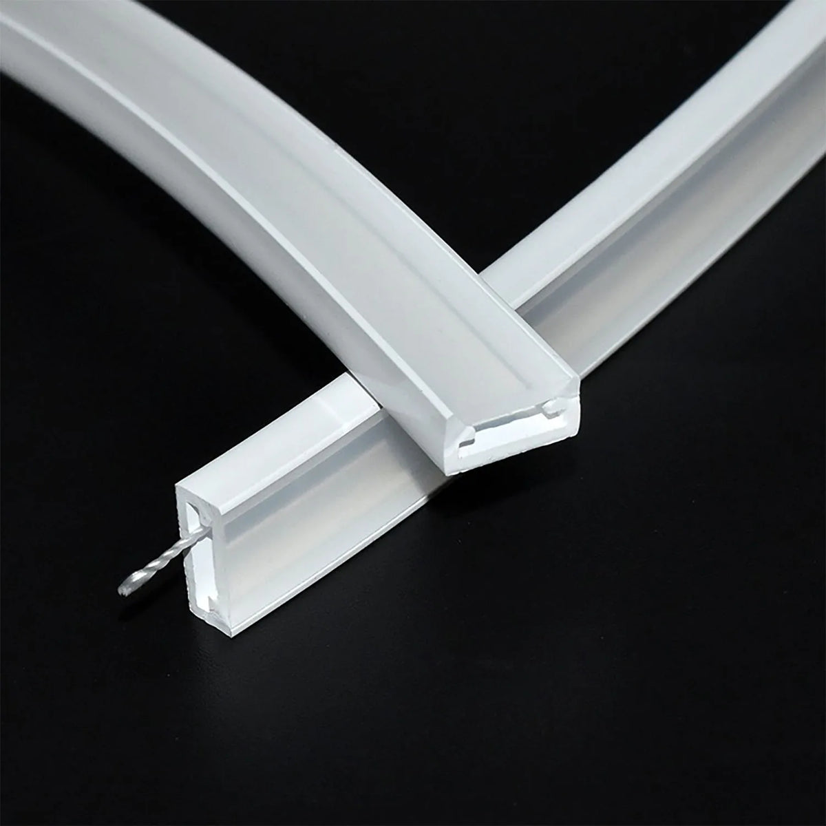 ruban led flexible blanc translucide connecteur cable éclairage moderne minimaliste