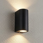 éclairage led applique murale moderne minimaliste noir gu10 extérieur résistante jardin villa