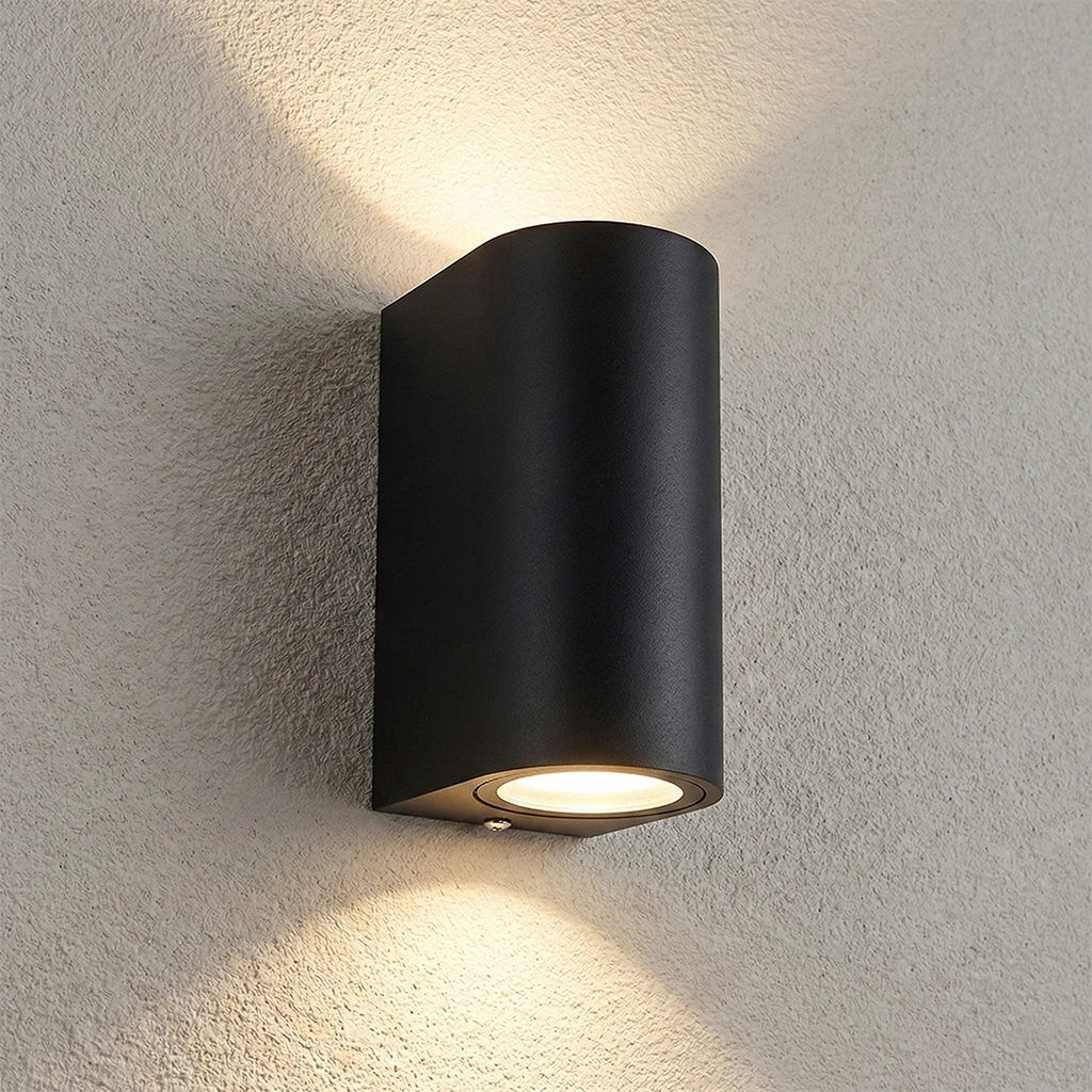 éclairage led applique murale moderne minimaliste noir gu10 extérieur résistante jardin villa