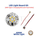 plaque led nuit blanc circulaire rechargeable controle tactile 3000k 6000k cct