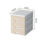 rangement tiroirs multi niveaux couvercle coulissant moderne gris clair blanc matériau métal organisateur
