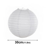 boules papier blanc rayures horizontales modernes mariage anniversaire halloween 20pcs clips
