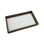 boîtes bijoux velours blanc bois marron clair moderne minimaliste rangement colliers bagues boucles d'oreilles